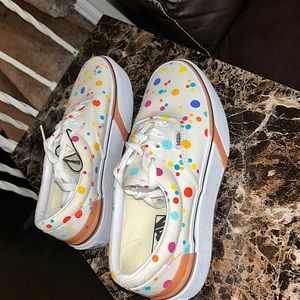 Vans Rare UV Activated Era Stacked Floral Polka Dot Platform Shoes